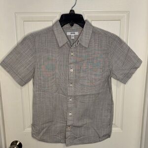 NWOT Sonoma Kids Gray Plaid Button Down Shirt
